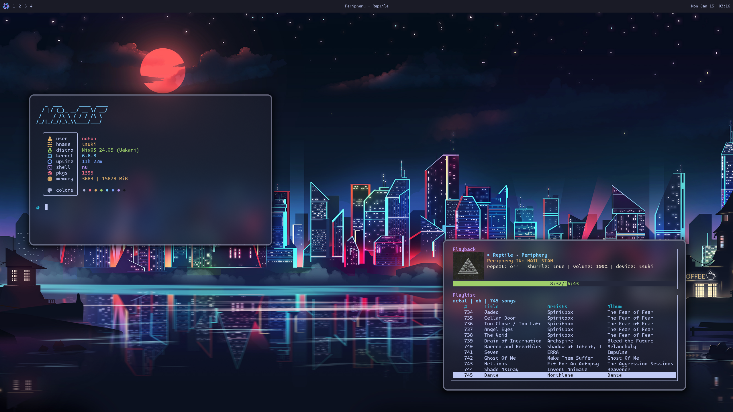 screenshot of hyprland desktop